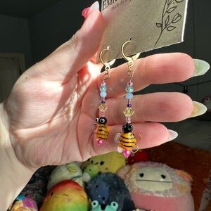 Sparkly Bee Earrings